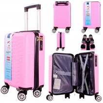 T-HC-US-1627 PINK 15.7'' UNDER-SEAT CABIN-SIZE TRAVEL TROLLEY