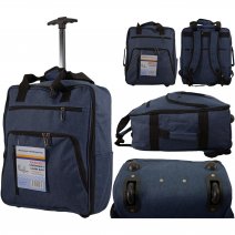 TR-E-002 NAVY EASYJET UNDERSEAT CABIN SIZE 2-WHEELED BACKPACK