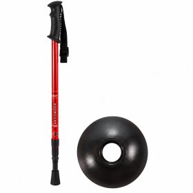 2890-Single Red Anti-Shock Trekking Pole (New)