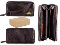 4817 BLACK REAL LEATHER WALLET WITH MULTIPLE CARD SLOT BOX OF 12