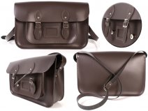 15 CHOCOLATE BROWN MAGNETIC SATCHEL NO HANDLE