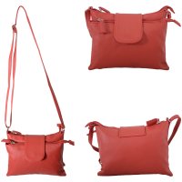 5721 RED FAUX LEATHER HANDBAG  5721 RED FAUX LEATHER HANDBAG