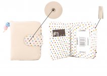 7130 LORENZ APRICOT POLKA DOT PURSE