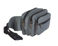 2579 Grey Triple Compartment Bum Bag 2579 Grey Triple Compartment Bum Bag