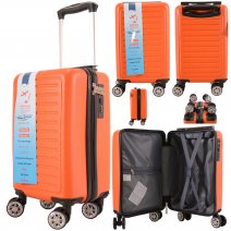 T-HC-US-1615 ORANGE UNDER-SEAT CABIN-SIZE TRAVEL TROLLEY