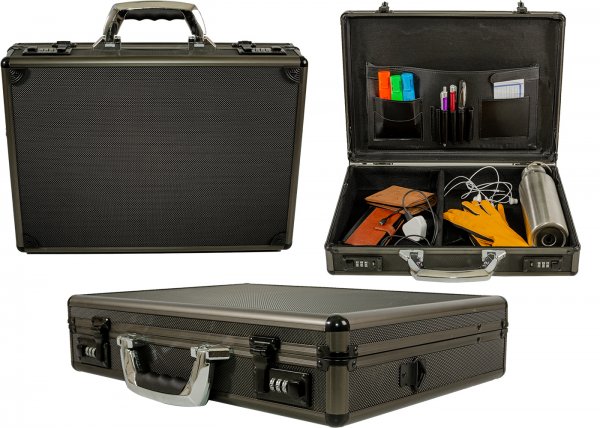 6930 BLACK ALUMINIUM EXEC/LAPTOP CASE