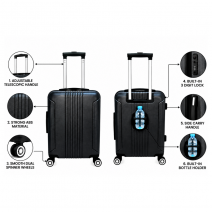 T-HC-US-1862 Black EasyJet Cabin Travel Suitcase