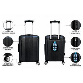 T-HC-US-1862 Black EasyJet Cabin Travel Suitcase