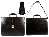 D0507 BLACK PU BRIEFCASE