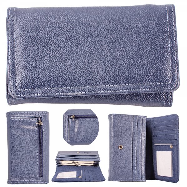 JBPS231 NAVY FLIP OVER LADIES PURSE WALLET