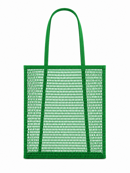 002/GREEN MESH BEACH TOTE BAG