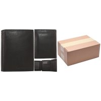 029 ASSORTED BLACK REAL ITALIAN LEATHER BOX OF TEN
