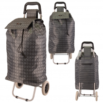 MS-001 SILVER BOX PATTERN 2 WHEEL TROLLEY