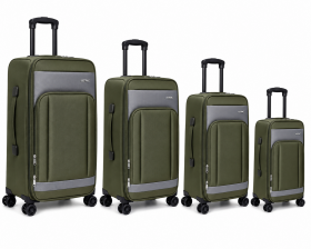J-4021 Olive JustPack Expandable Suitcase Set of 4