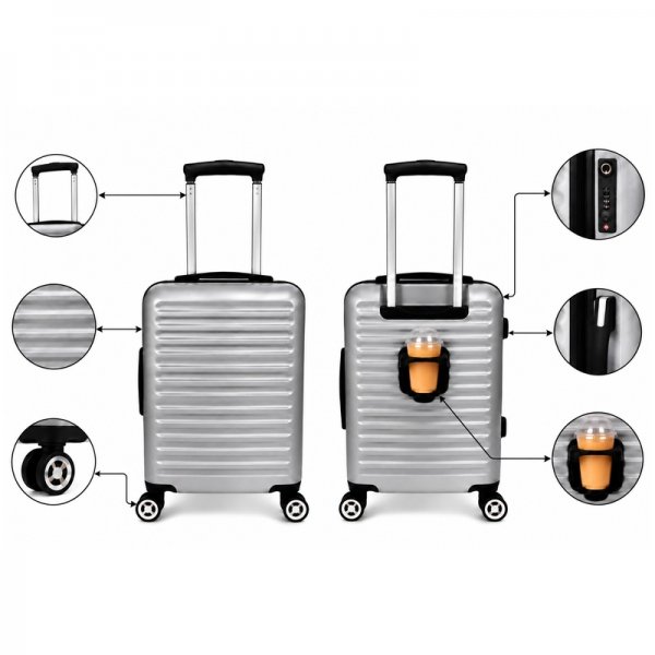 T-HC-US-1861 Silver EasyJet Approved Cabin Suitcase