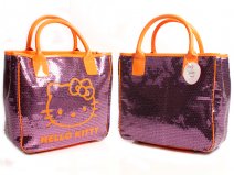09106 KV - Kids Bag Handbag Urban Chic Purple/Orange HelloKitty