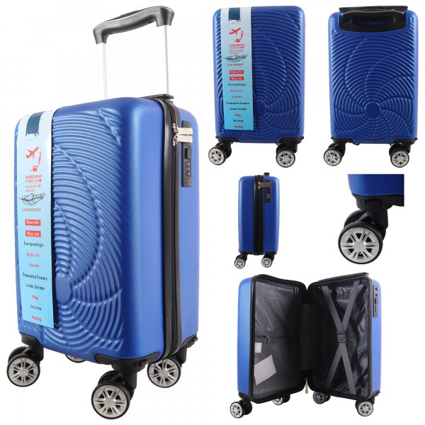 T-HC-US-1633 ROYAL BLUE RYAN AIR CABIN-SIZED TROLLEY SUITCASE
