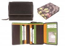 SP-34 SOFT GRAIN BLACK LEATHER PURSE - T160