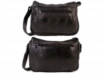 4768SPECIAL Econ. Ptch Dble Top Zip Bag, Bk, Frnt Zips BLACK