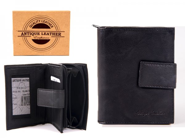 027 BLACK ANTIQUE LEATHER