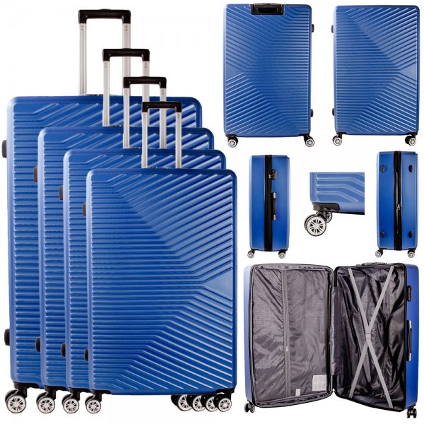 T-HC-11 BLUE SET OF 4 TRAVEL TROLLEY SUITCASE