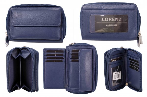 0469 LORENZ NAVY LEATHER PURSE