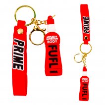 PRIME DRINK RED FULL BOTTLE STYLE FASHION METAL/RUBBER KEYCHAIN