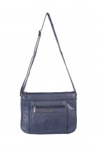 5862 PU Twin Top Zip Bag wth Bk & Frnt Zip NAVY