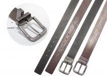 2773 BLK/BRN 1.5" revers belt w t-line lthr finish XXL (44"-48")