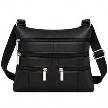 907 Black Leather/PU Crossbag (New)
