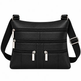 907 Black Leather/PU Crossbag (New)