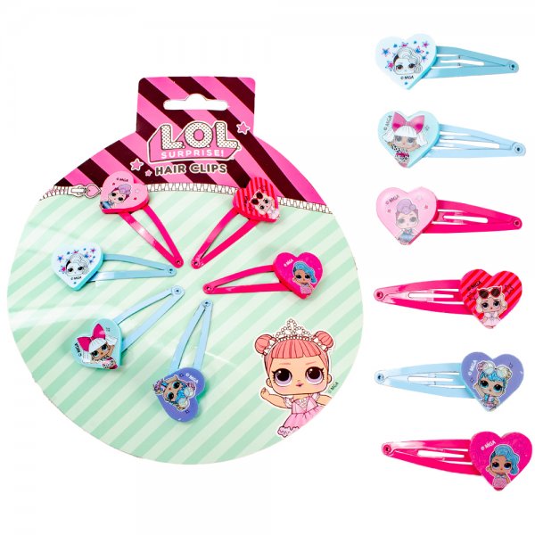 2105-8554 LOL 6PCS HAIR CLIP SET