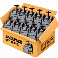 TR-R-TA-002 Grey Box of 10 Ryanair Underseat Travel Backpack Bag