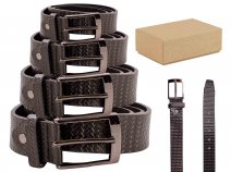 2730 BLACK 1.25'' WOVEN PRINT BELT BRUSHED NICKLE BUCKLE BOX 12