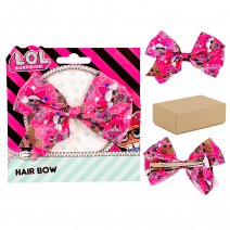 2420-8556 LOL BOX OF 12 PRINTED HAIR BOW CLIP