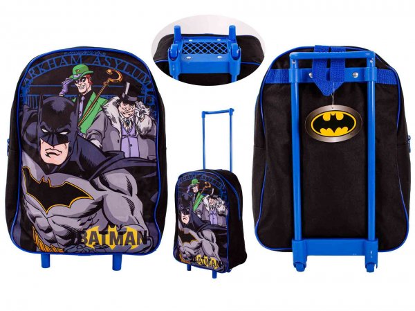 24809 BLACK BATMAN PREMIUM FABRIC STANDARD FOLDING TROLLEY BAG