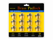 7162 Brass Padlocks Pack Of 12