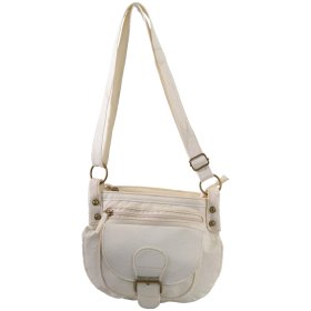 JBHB2326 WHITE FAUX LEATHER HANDBAG