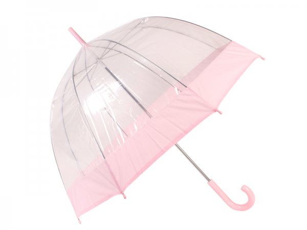 2804 Clear Pvc Dome Umbrella LIGHT PINK AB0013-014