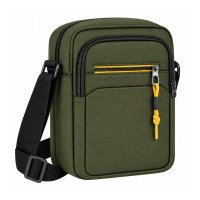 2531 Olive Grained Polyester Crossbody Bag 2531 Olive Grained Polyester Crossbody Bag