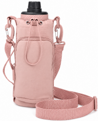 2301 Blush Pink Crinkle Nylon Practical Bottle Bag 2301 Blush Pink Crinkle Nylon Practical Bottle Bag