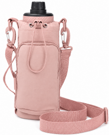 2301 Blush Pink Crinkle Nylon Practical Bottle Bag