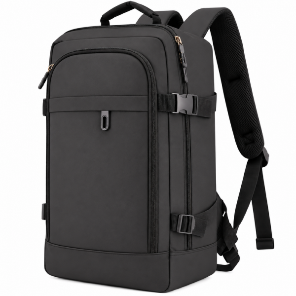 BP-120 BLACK RYANAIR UNDERSEAT CABIN-FRIENDLY RUCKSACK W/MUL ZIP