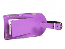 LEATHER LUGGAGE TAG LIGHT PURPLE