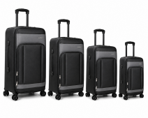 J-4021 Black JustPack Expandable Suitcase Set of 4