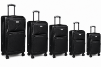 JB3002 Black Soft Shell 5 Piece Luggage Set JB3002 Black Soft Shell 5 Piece Luggage Set