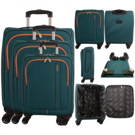 AR721 PEACOCK BLUE TROLLEY TRAVEL TROLLEY SET OF 3