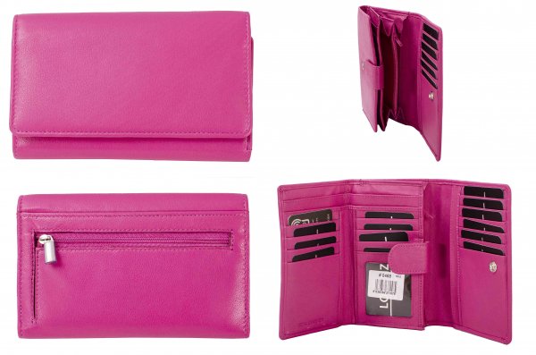 0468 LORENZ PINK LEATHER PURSE