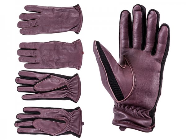 8917 BURGUNDY Ladies Sheep Nappa Gloves MEDIUM X016-X035