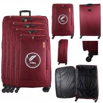 AR727 BURGUNDY TRAVEL TROLLEY SUITCASE SET OF 4